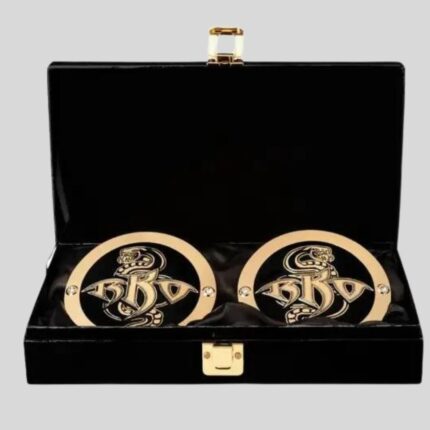 WWE Randy Orton Side Plates Championship Title Box Set – Cobra RKO Design – Brass Metal Inserts – 4.25” x 3.16”